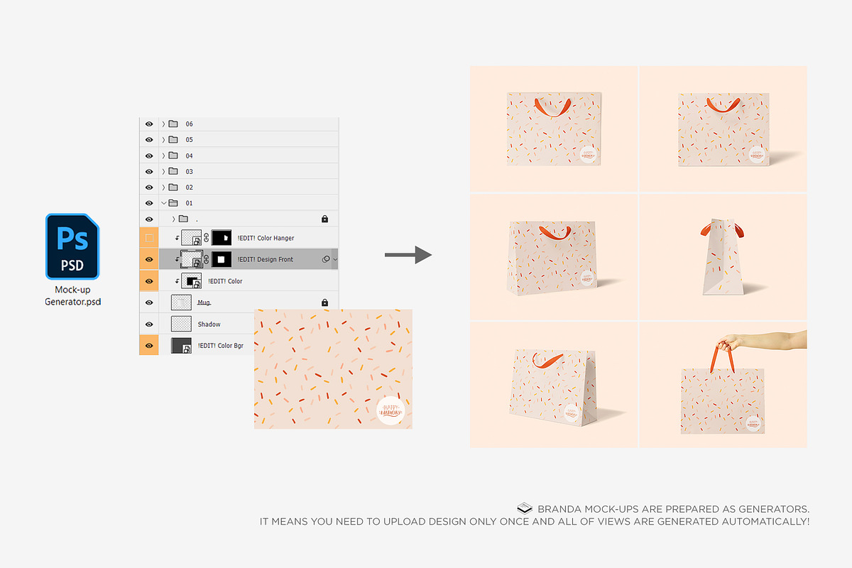 Vogue Size Gift Bag Mock-up, a Print Template by Branda Keeps (Photo 15 of 17)