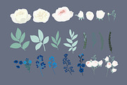 Blue flower hand drawn vector, a Decorative Illustration by MooBeer (Thumbnail 2 of 7)
