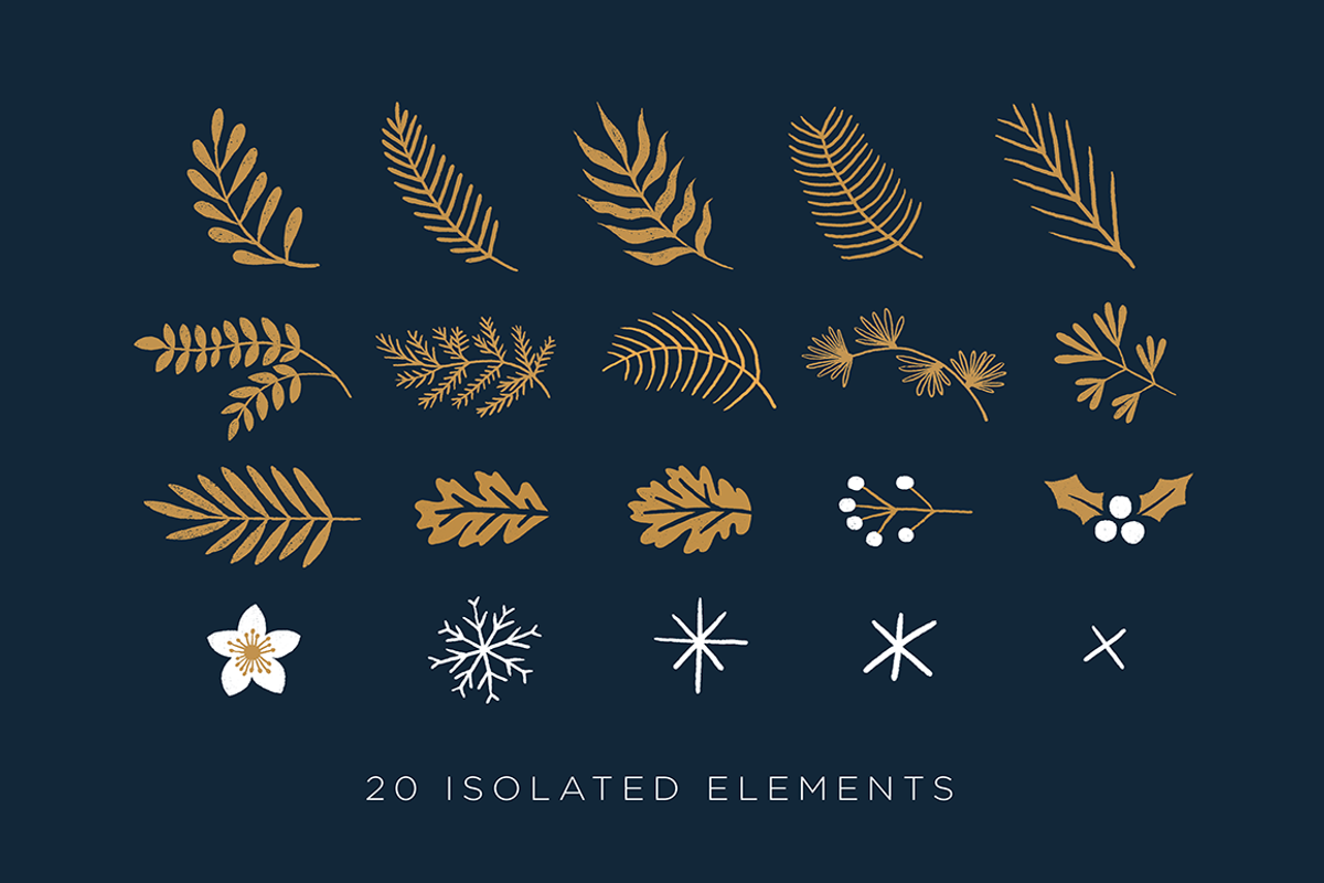 Elegant Christmas Graphic Set, a Pattern Graphic by Rough Edges Supply Co. (Photo 2 of 9)