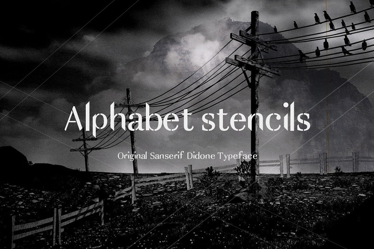 Alphabet Stencils Fonts