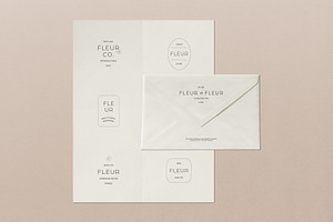 Fleur Minimal Logo Kit Ai Eps Psd