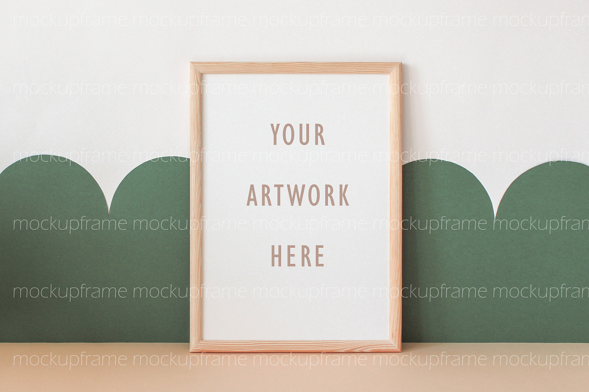 Frame Mockup Kids Art 5x7 Frame, a Print Template by BirdieFrames (Photo 2 of 3)