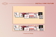 Digitally Pink Youtube Branding Kit, a Social Media Template by Tangerine Nation (Thumbnail 5 of 16)