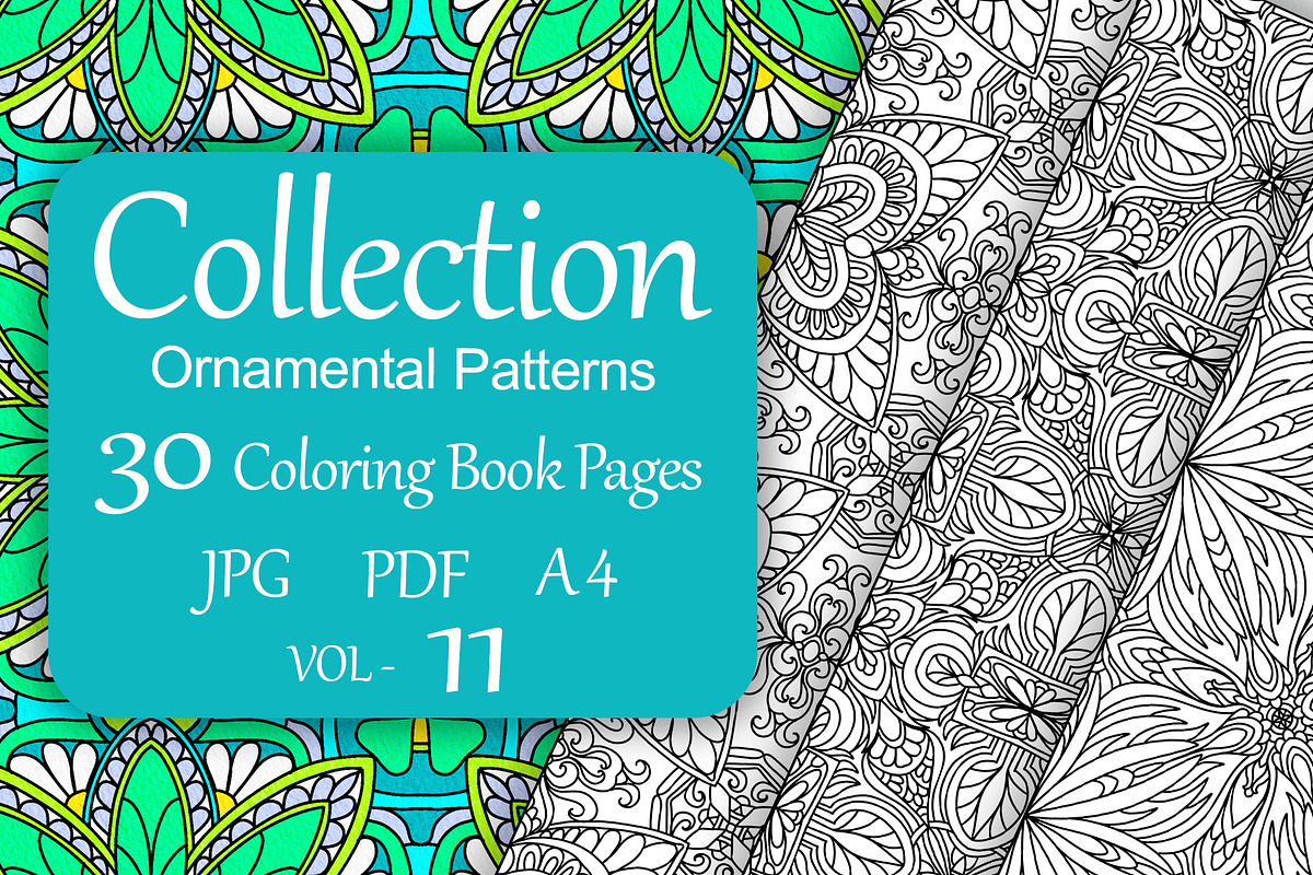 Patterns for coloring PDF,JPG vol-11, a Brochure Template by dnapslvsk (Photo 1 of 6)