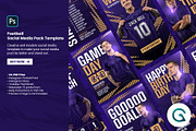 Football Social Media Pack Template, a Social Media Template by Geelator Studio (Thumbnail 1 of 4)