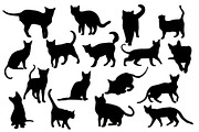 Cat silhouette vector set, a Graphic by Vectorwins Premium Shop (Thumbnail 2 of 3)