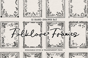 Cottagecore Borders, Frame Set, an Object Illustration by The October Creative