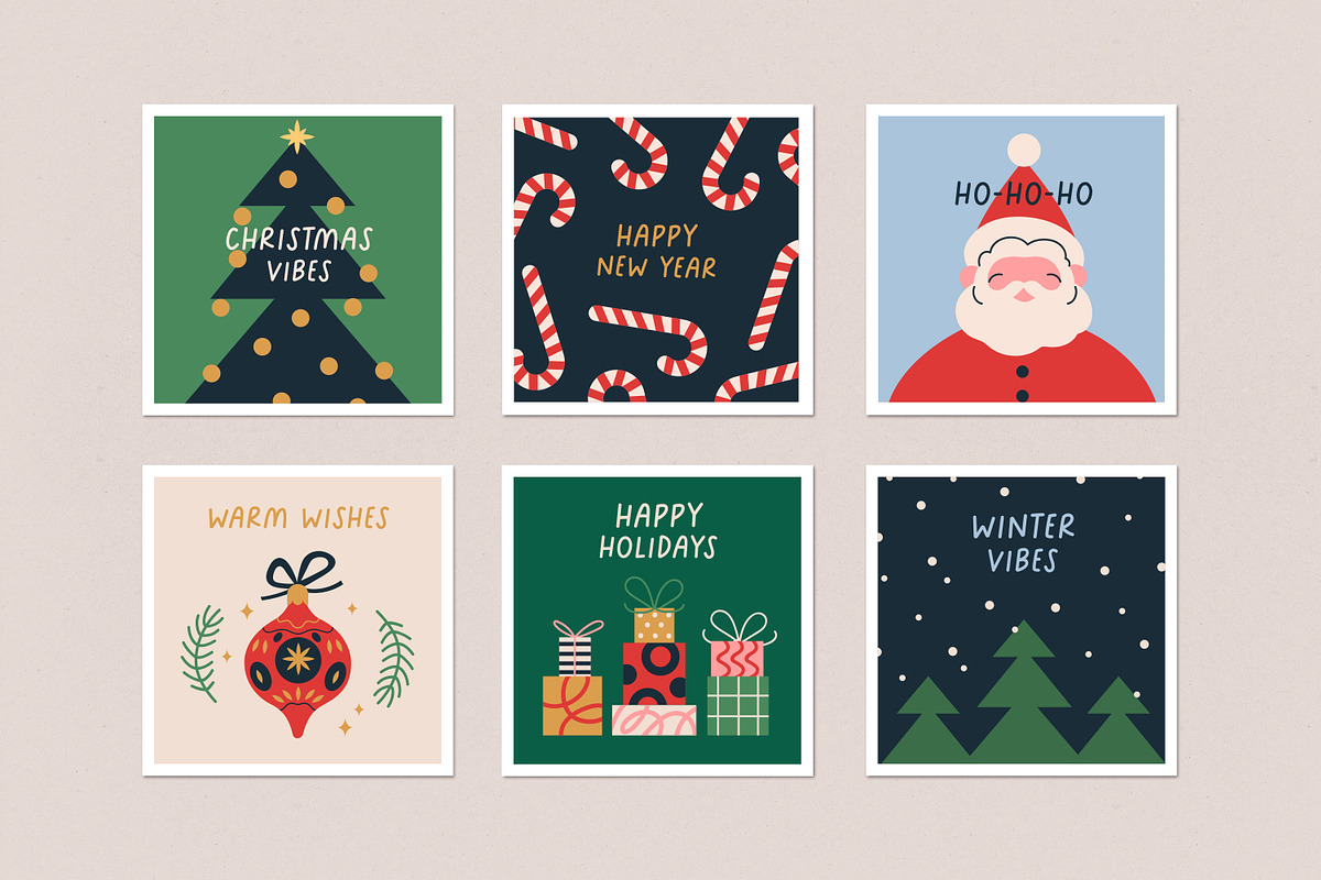 Christmas & New Year holiday cards, a Seasonal Illustration by Good Studio (Photo 5 of 9)