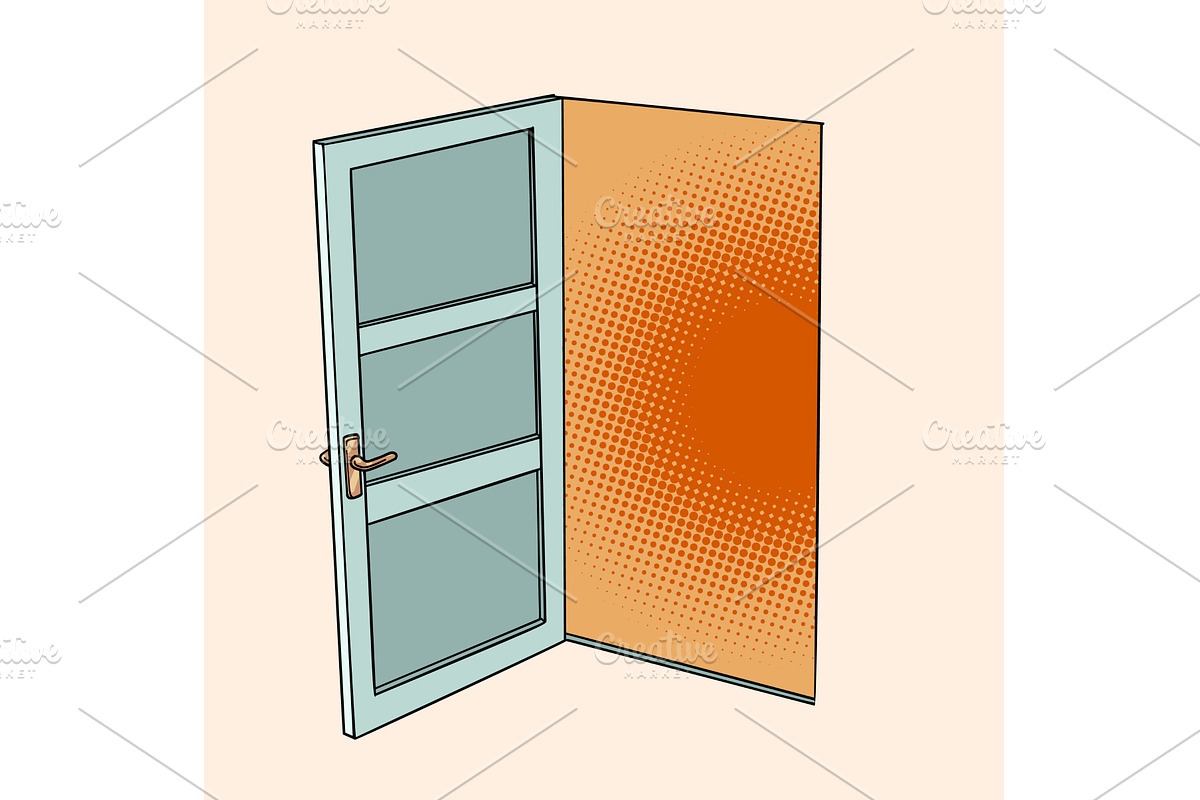 Open door. New opportunities for, an Object Illustration by rogistok