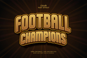 Text Effect Football Champions