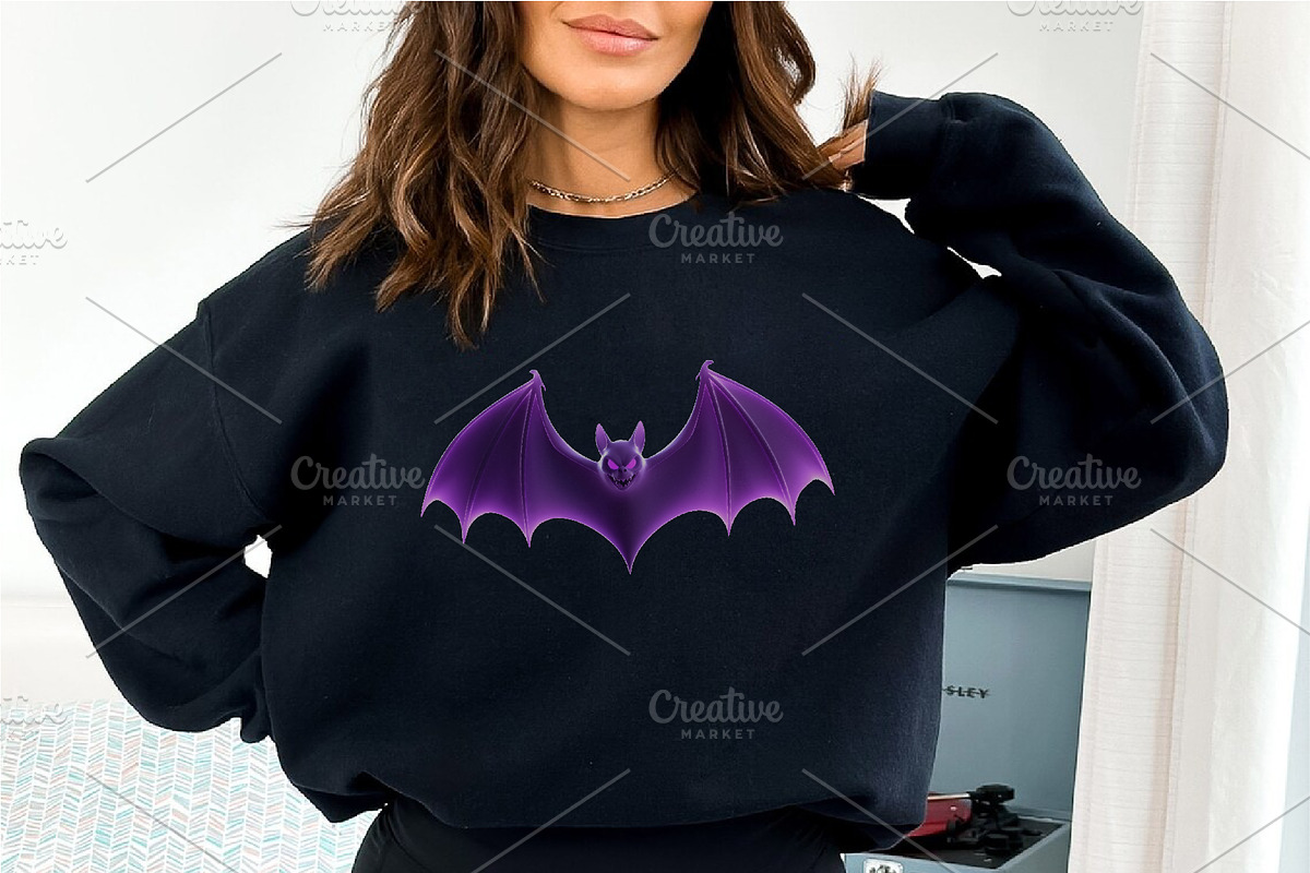 Creepy Neon Bats. Halloween Mascot., an Animal Illustration by KENO Mascots (Photo 5 of 10)