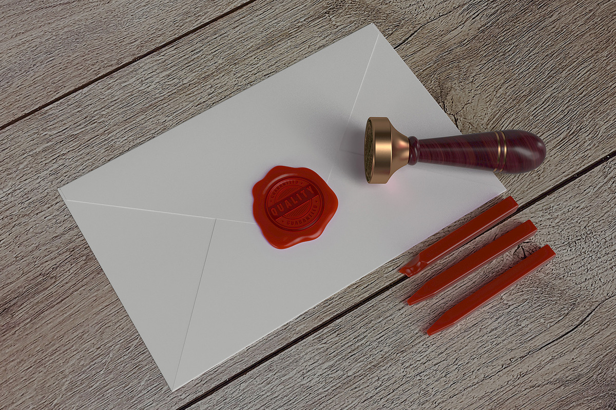 Wax Seal Mock-up, Psd Template, a Product Mockup by graystudio (Photo 3 of 7)