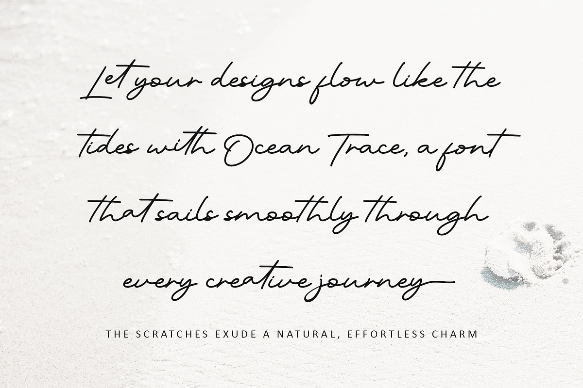Ocean Trace, a Script Font by Letterara (Photo 2 of 13)