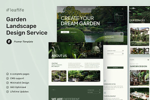 LeafLife - Garden Landscape Framer, a Websites & App Template by peterdraw