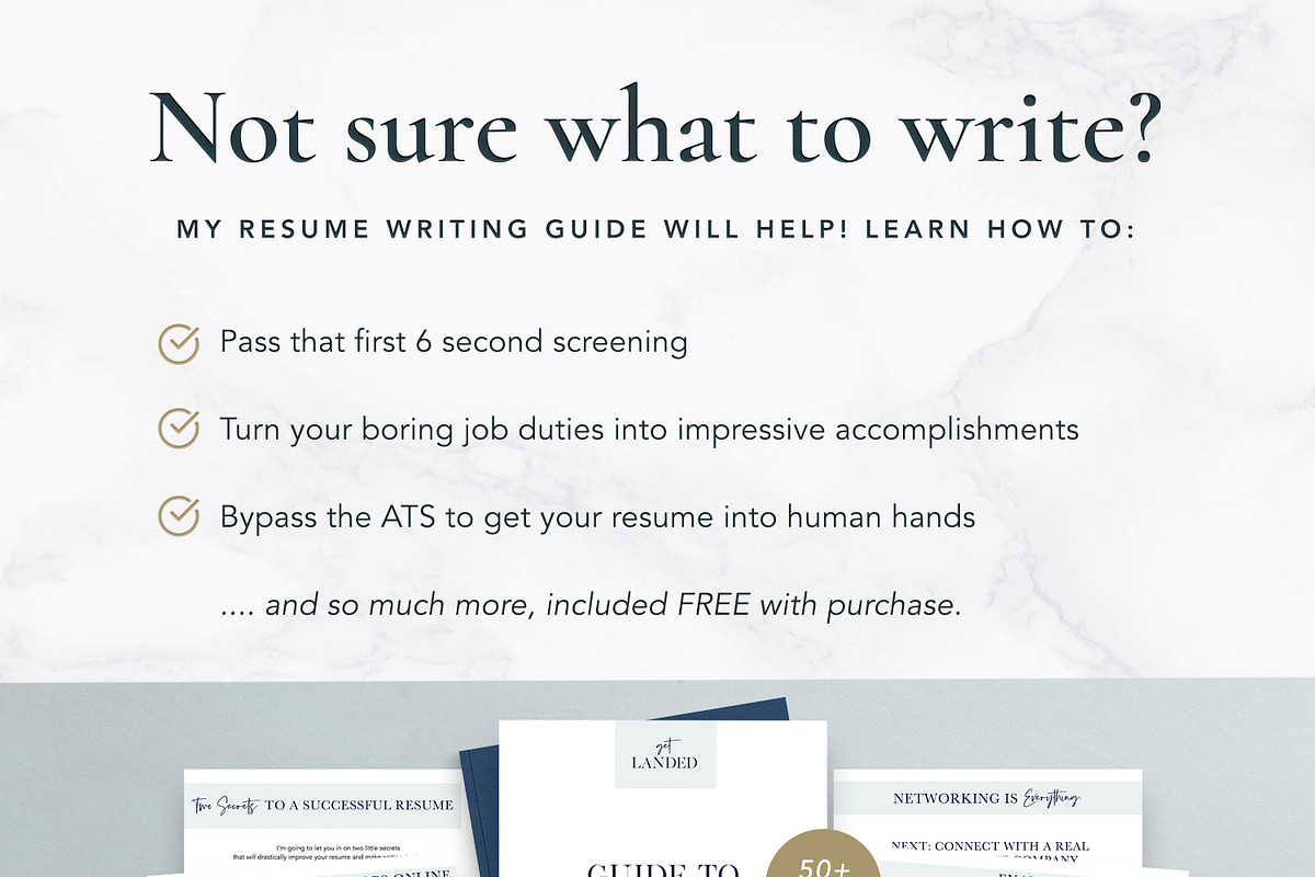 ATS Friendly Resume Template, a Resume Template by Get Landed (Photo 7 of 9)