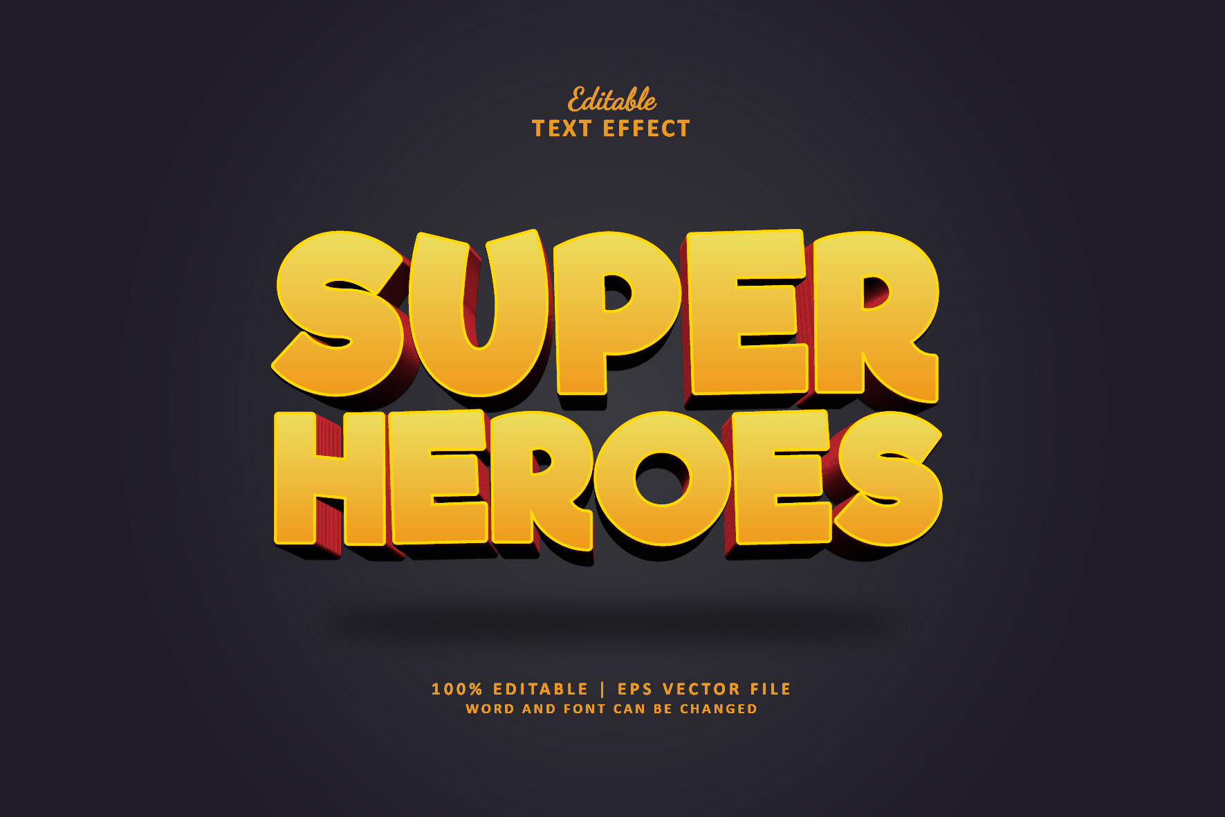 Text Effect Super Heroes Logo Game, a Layer Style Add-On by Navy Graphic