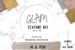 Glitter+Marble+Foil Glam Texture Kit
