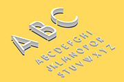 Isometric font alphabet with shadow, an Object Graphic by majcot (Thumbnail 2 of 5)