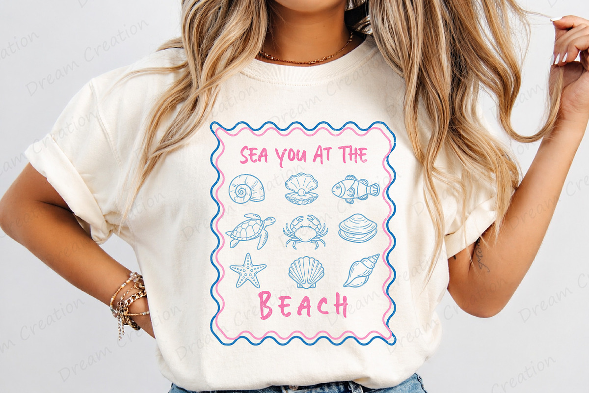 Summer Coastal PNG Hand Drawn Line A, an Illustration by Dream Creation (Photo 2 of 7)