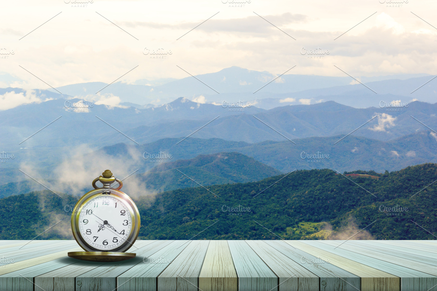 Old Pocket Watch On The Wooden., an Abstract Photo by rakoptonLPN