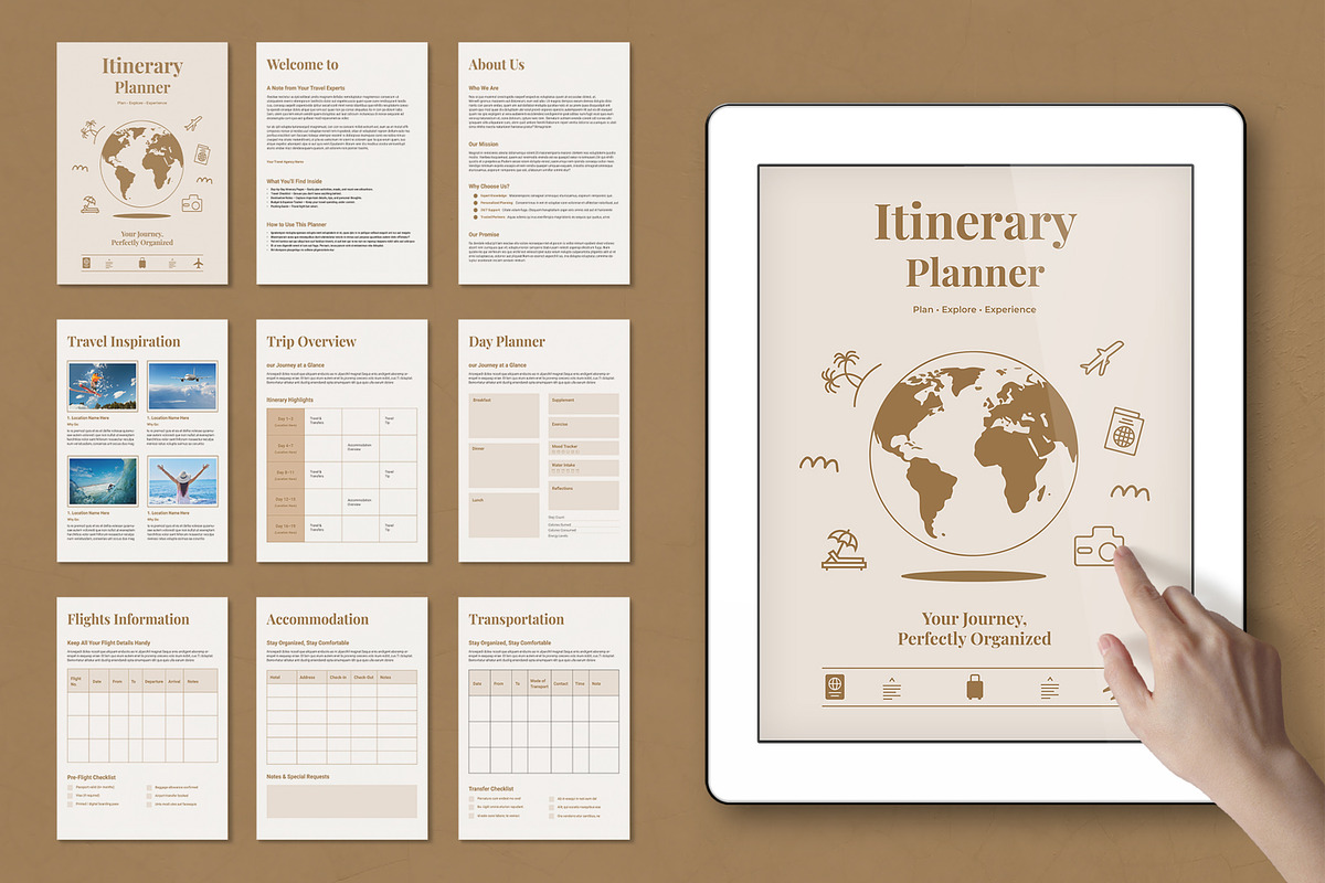 Travel Agents Planner Ebook, an UI Kit Template by MightyDesign (Photo 1 of 10)