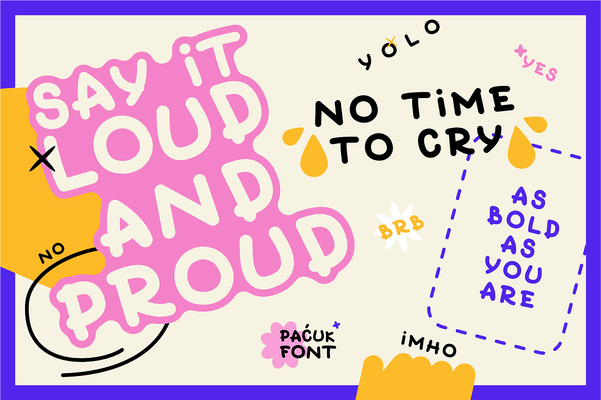 Pacuk - round handwritten font preview 2