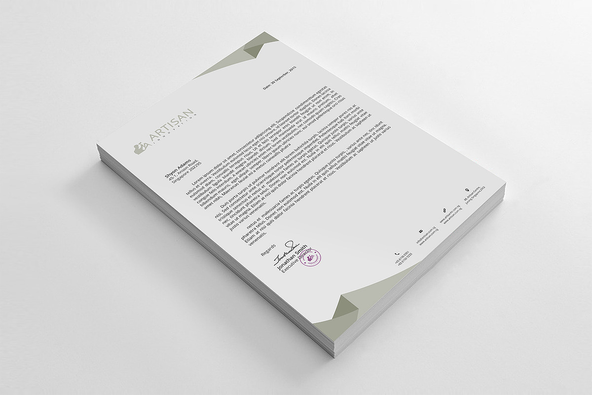 Letterhead, a Stationery Template by artisanHR (Photo 2 of 5)