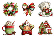 Whimsical Christmas Clipart, an Illustration by Dream Creation (Thumbnail 5 of 5)