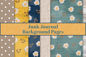 Spring floral junk journal pages