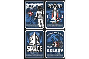 Outer Space Adventure Galaxy Posters