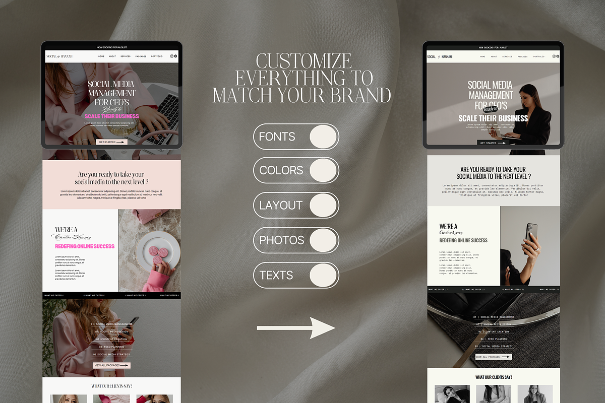 Luxury Canva Website Template, a Landing Page Template by My Template Studio (Photo 9 of 14)