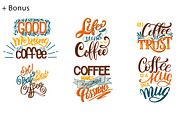 Coffee Quotes Lettering Set, a Decorative Illustration by Kandella's Art (Thumbnail 8 of 9)