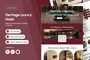 Solara Heritage Luxury Hotel Landing, a Landing Page Template by trabaskriya (Thumbnail 1 of 5)