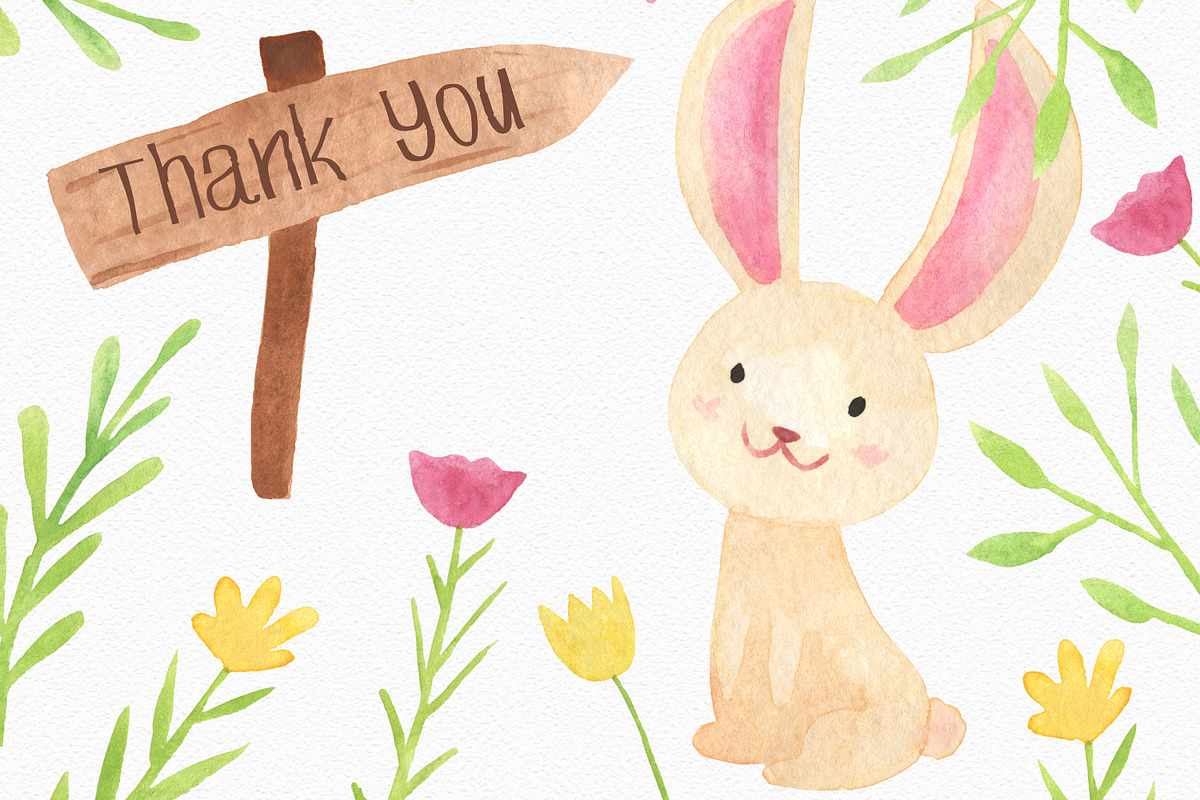 Happy Easter Watercolor Set, an Illustration by LeMagiqueBoutique (Photo 6 of 6)