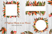 Watercolor Autumn Leaves, an Illustration by TanataDesign (Thumbnail 3 of 6)