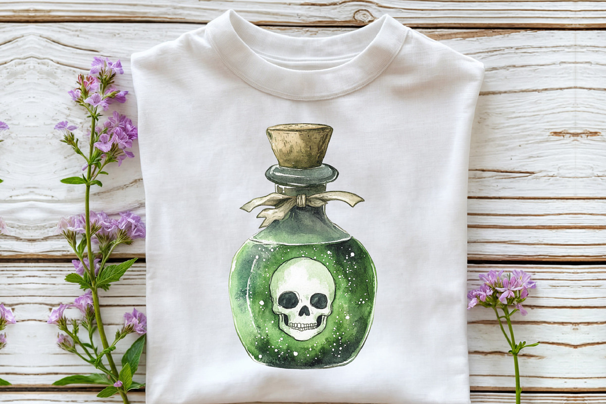 Green & White Halloween Clipart, an Illustration by CraftArtStudio (Photo 4 of 6)