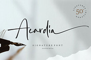 Acardia Signature Font, a Script Font by Letteralle Studios (Thumbnail 1 of 10)