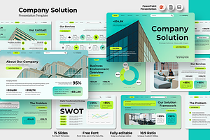 Company Solution - PowerPoint, a Presentation Template by QR Design Studio