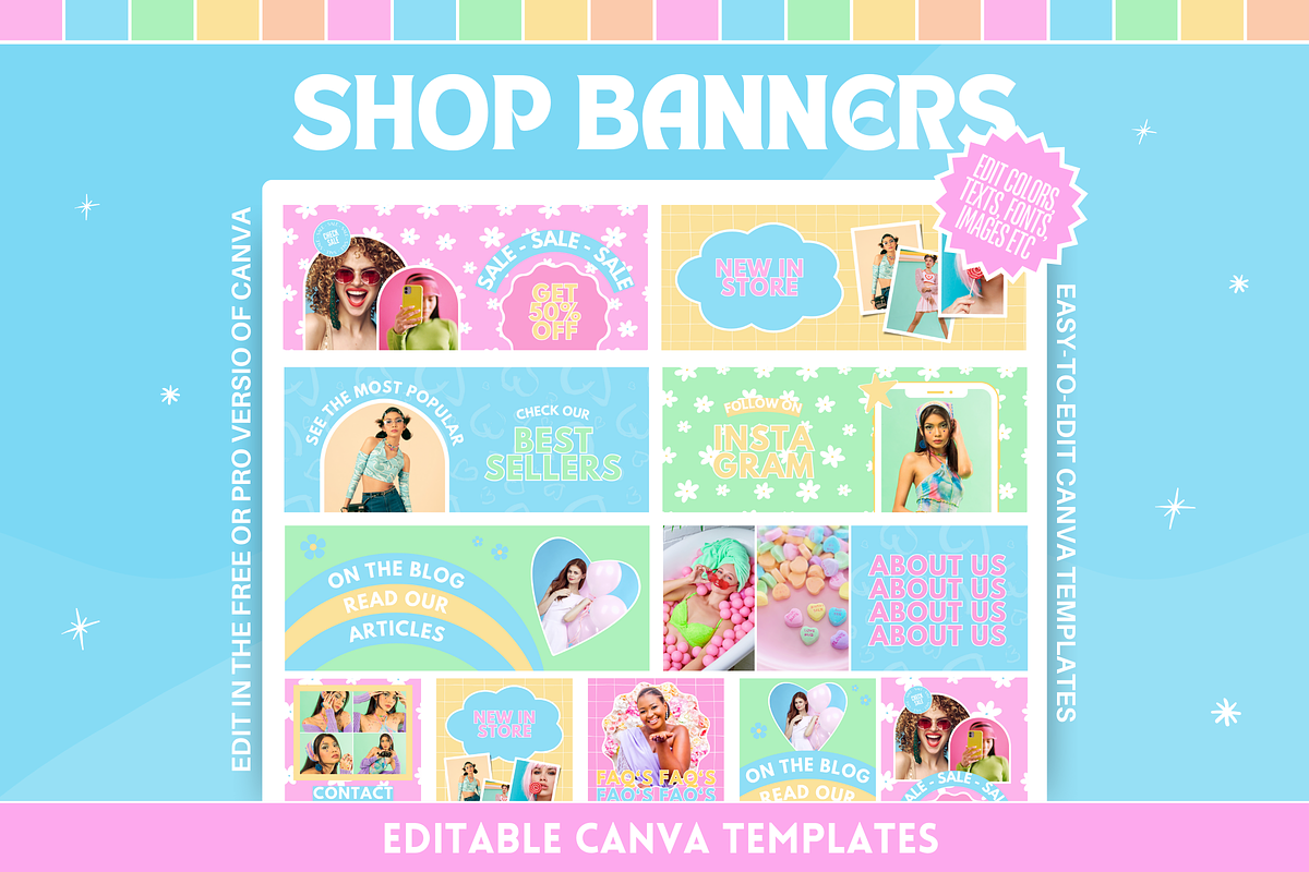 Shop Banner Templates - Colorful, a Shopify Template by SunshineStudioBoutique (Photo 1 of 9)