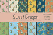 Seasonal Watercolor Dragon Clipart, an Illustration by Amarawolf's Art (Thumbnail 5 of 19)