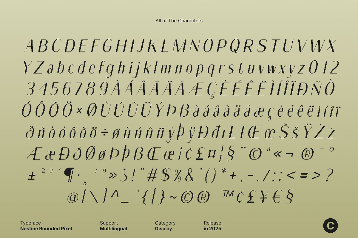 Nestine Rounded Pixel, a Sans Serif Font by Craft Supply Co. (Photo 8 of 8)