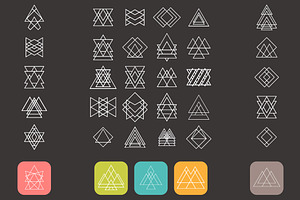 Set of trendy geometric shapes