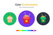 Flat Food Icons, a Duotone Icon by Brickclay (Thumbnail 4 of 6)