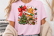 Cute Christmas Gingerbread Nurse PNG, a Seasonal Illustration by Rose Art (Thumbnail 3 of 4)