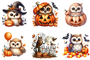 Fall Owl Halloween Owl Clipart, an Illustration by DreamArtGraphic (Thumbnail 2 of 4)
