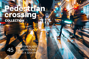 Pedestrian crossing. 45 images, a Person Illustration by Handmadefont (Thumbnail 1 of 11)