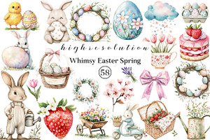 Whimsy Easter, Spring Illustrations, an Illustration by DreamCafeArt