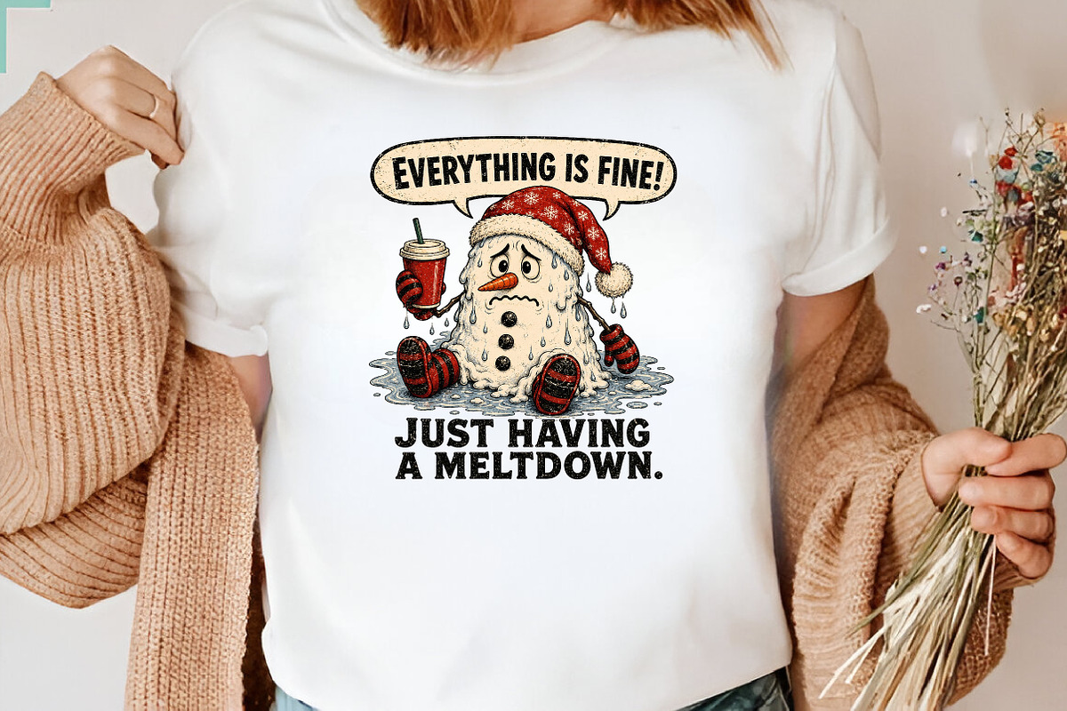 Everything is Fine PNG Christmas PNG, a Seasonal Illustration by CraftArtStudio (Photo 3 of 4)