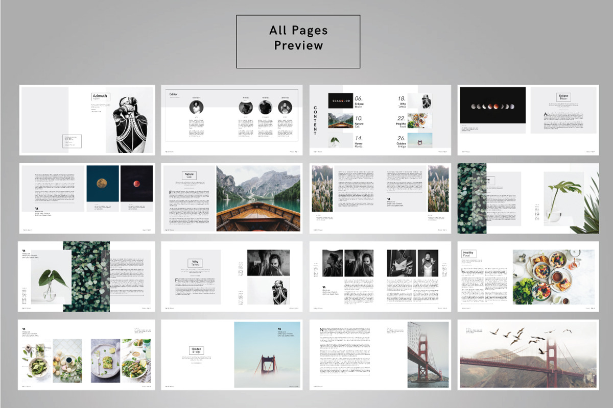 Square Magazine Template Indesign, a Magazine Template by Tiempo co (Photo 11 of 11)