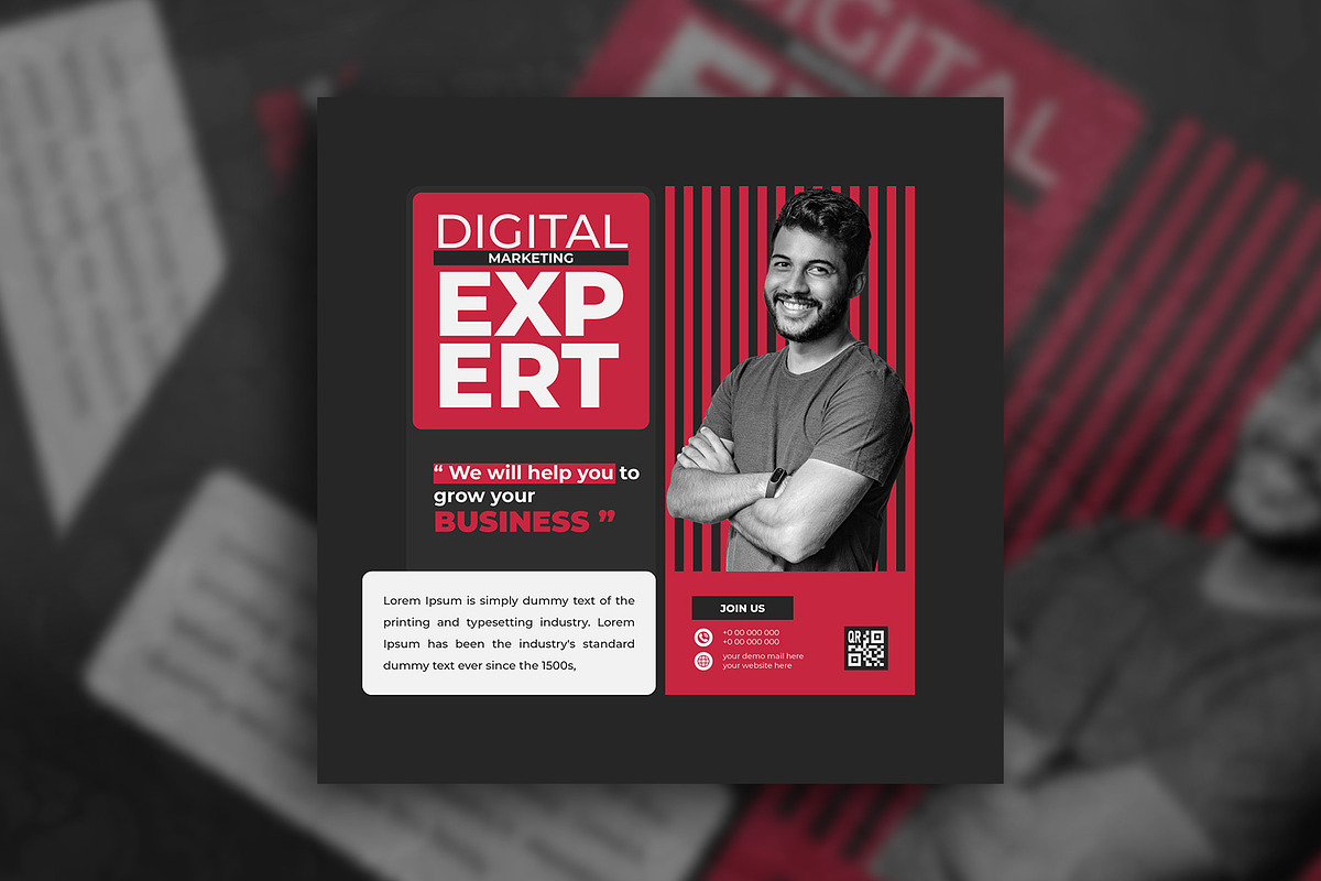 Marketing agency social media post, a Social Media Template by Tanmoy Topu (Photo 6 of 11)